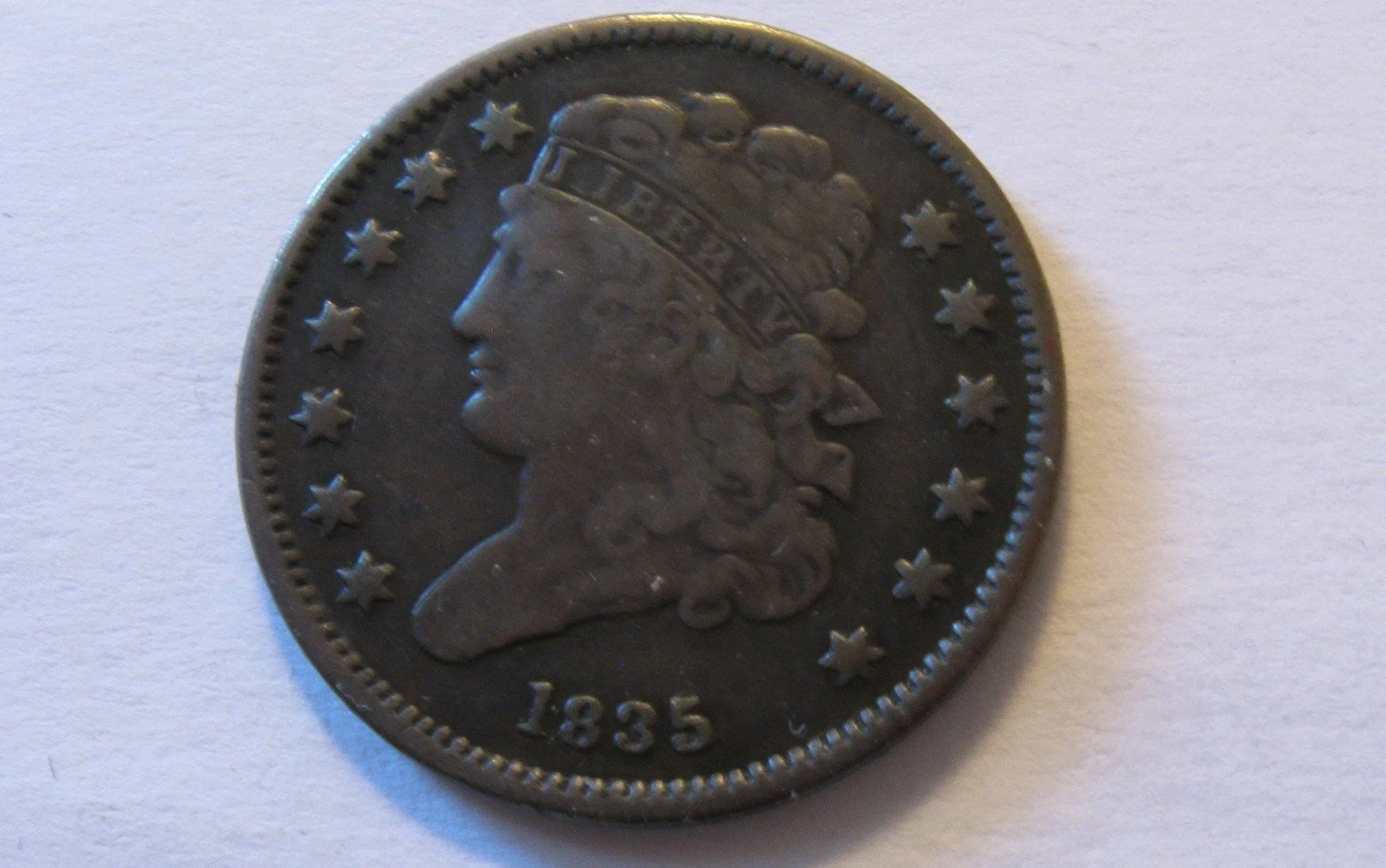 1835 Classic Half Cent  F-15
