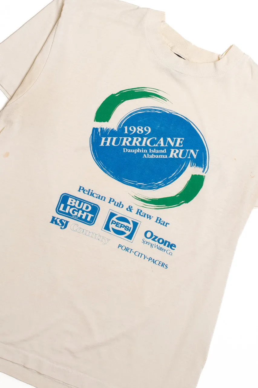 1989 Dauphin Island Alabama Hurricane Run T-Shirt