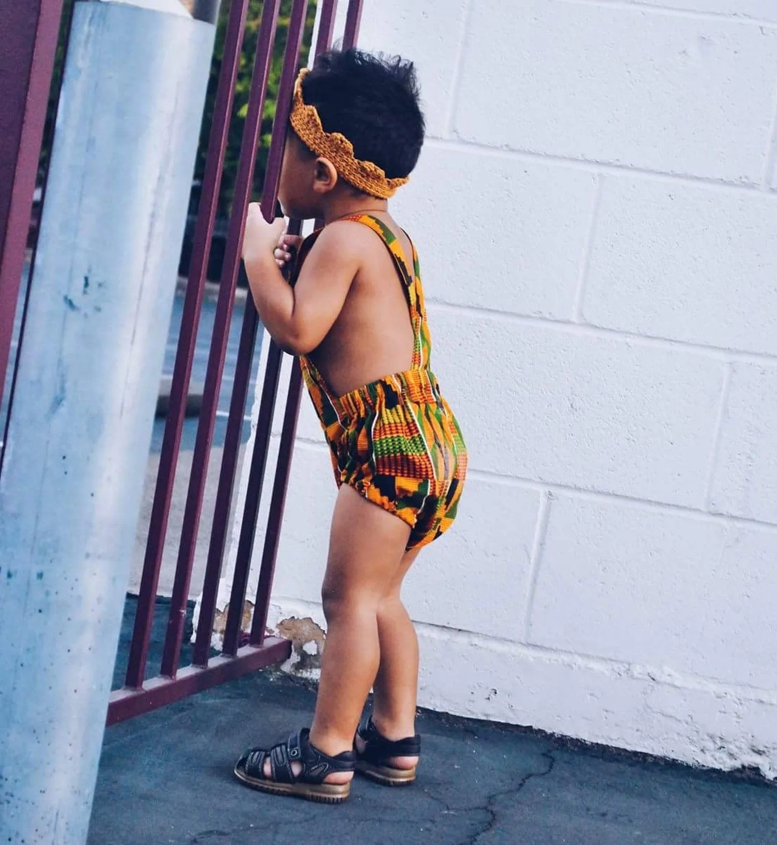 African Kente Romper Gender Neutral