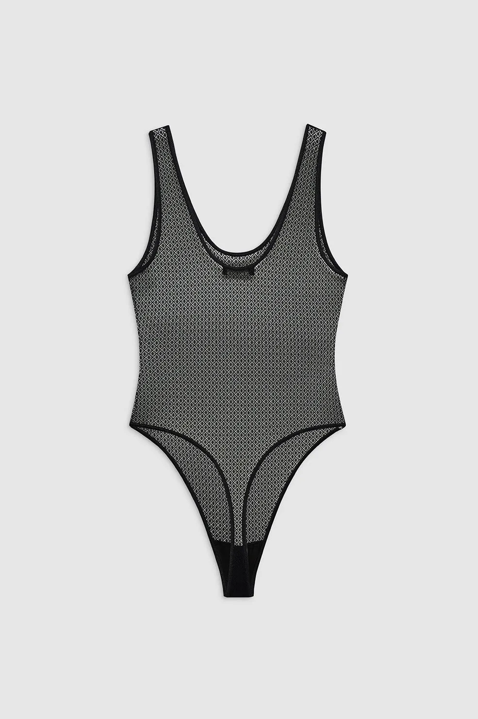 Alysha Bodysuit - Black Geometric Lace