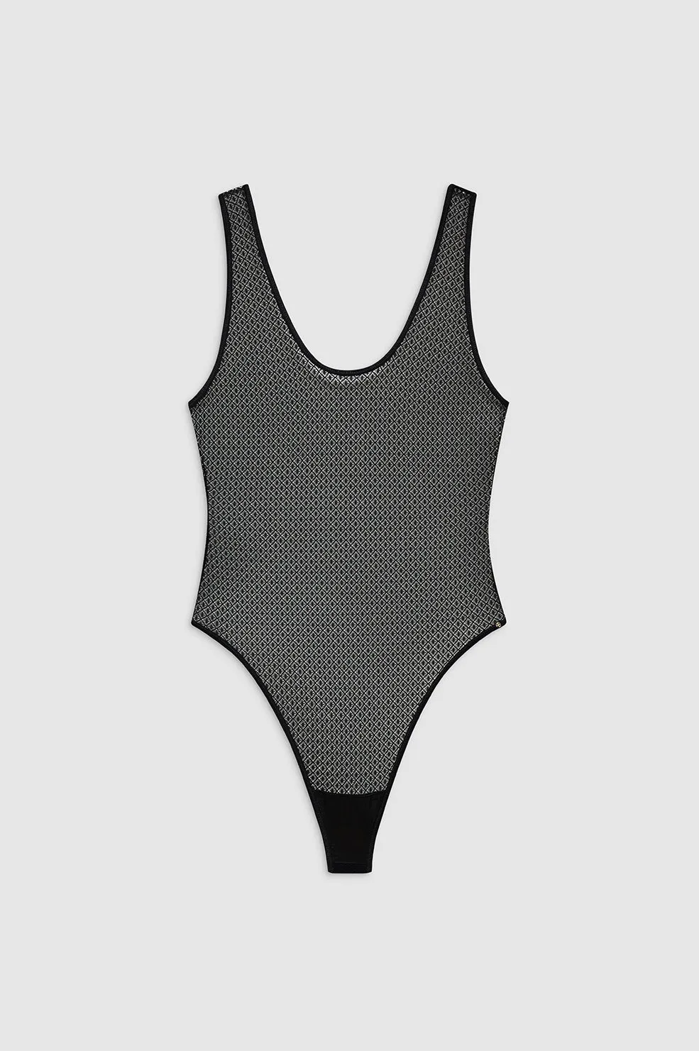 Alysha Bodysuit - Black Geometric Lace