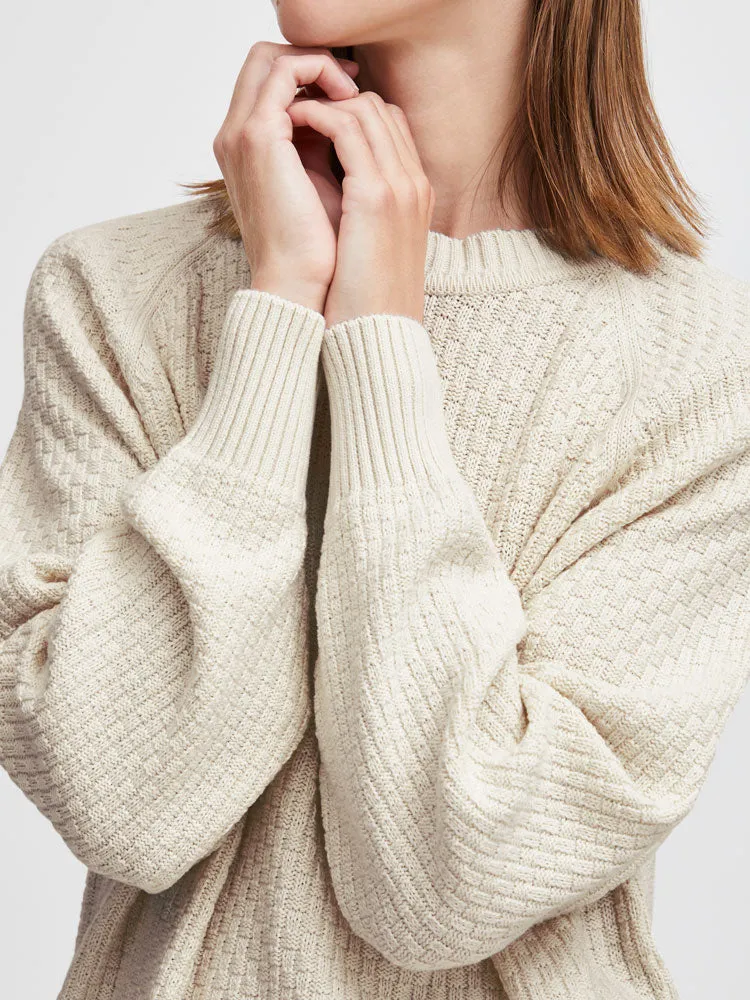 B Young ByMikala O Neck Jumper Birch