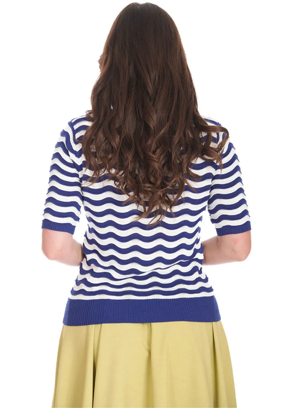 Banned Catching Waves 60's Jumper Blue