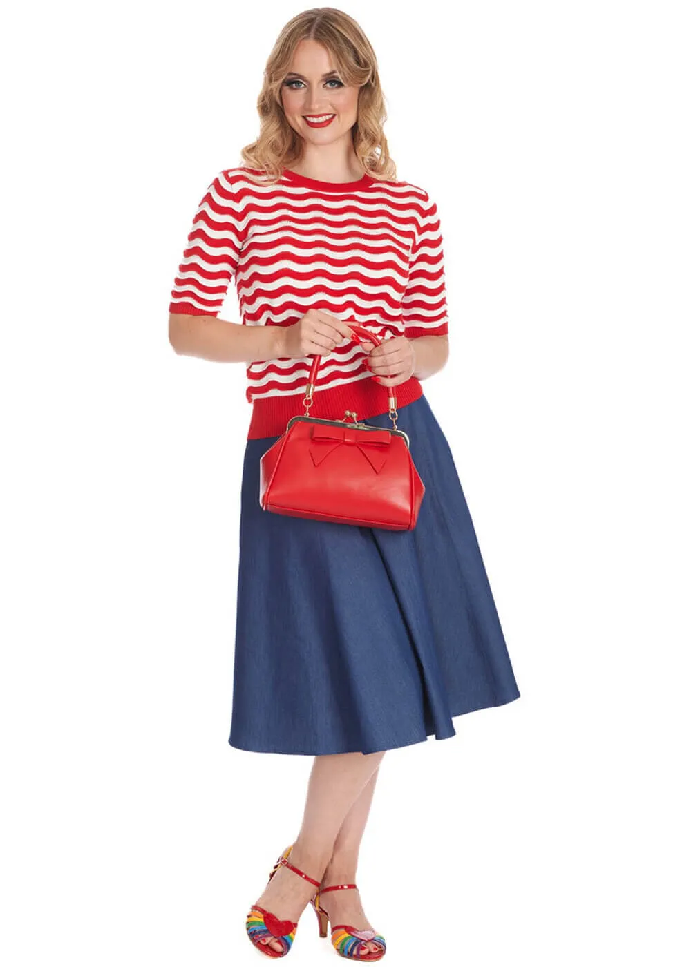 Banned Catching Waves 60's Jumper Red