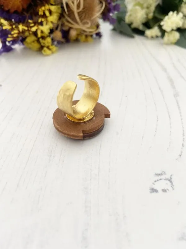 Black & Gold Handmade Wood Ring