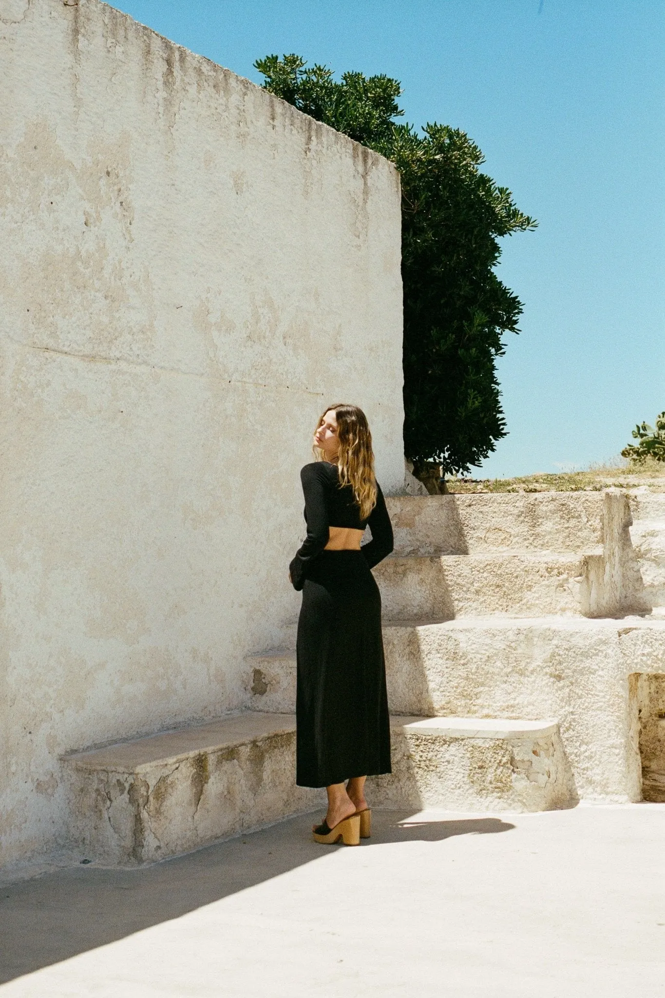 Black Long Sleeve Scarlett Maxi Dress