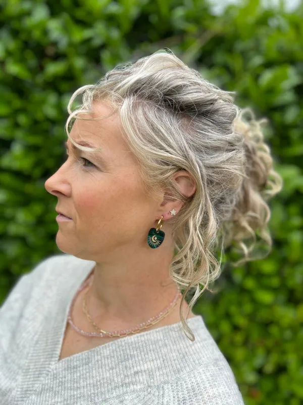 Celestial Sun Moon Earrings in 2 Styles