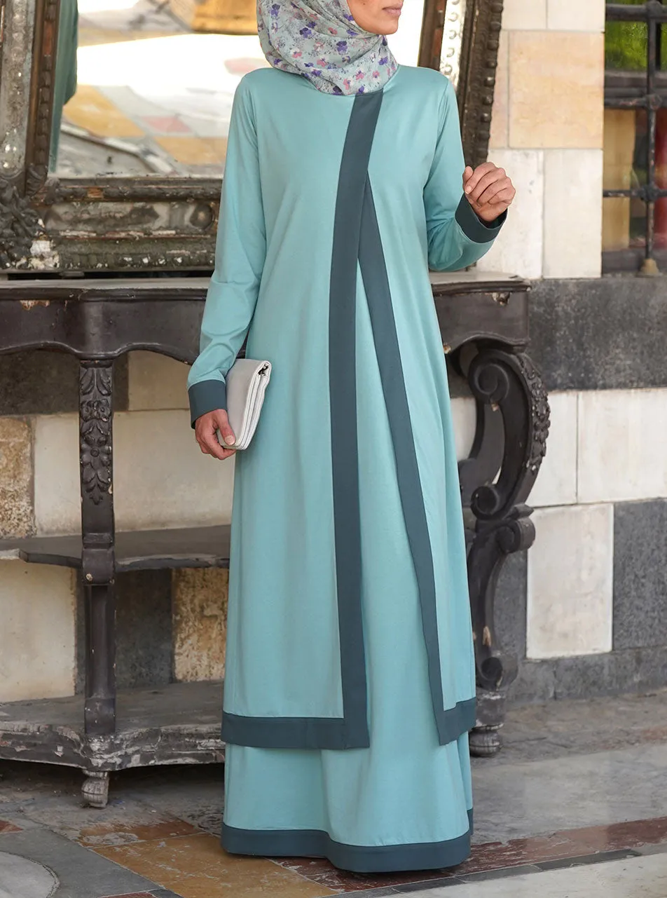Crossover Double Layer Abaya