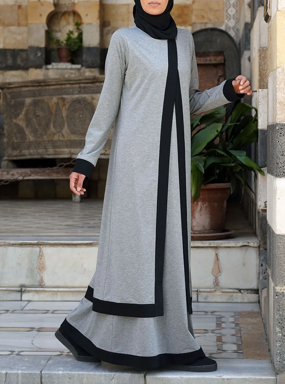 Crossover Double Layer Abaya