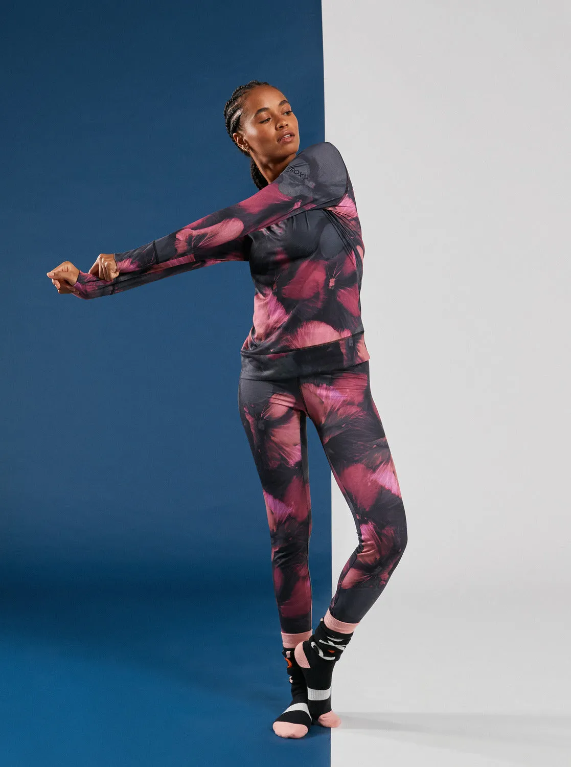 Daybreak Technical Base Layer Top - True Black Pansy Pansy