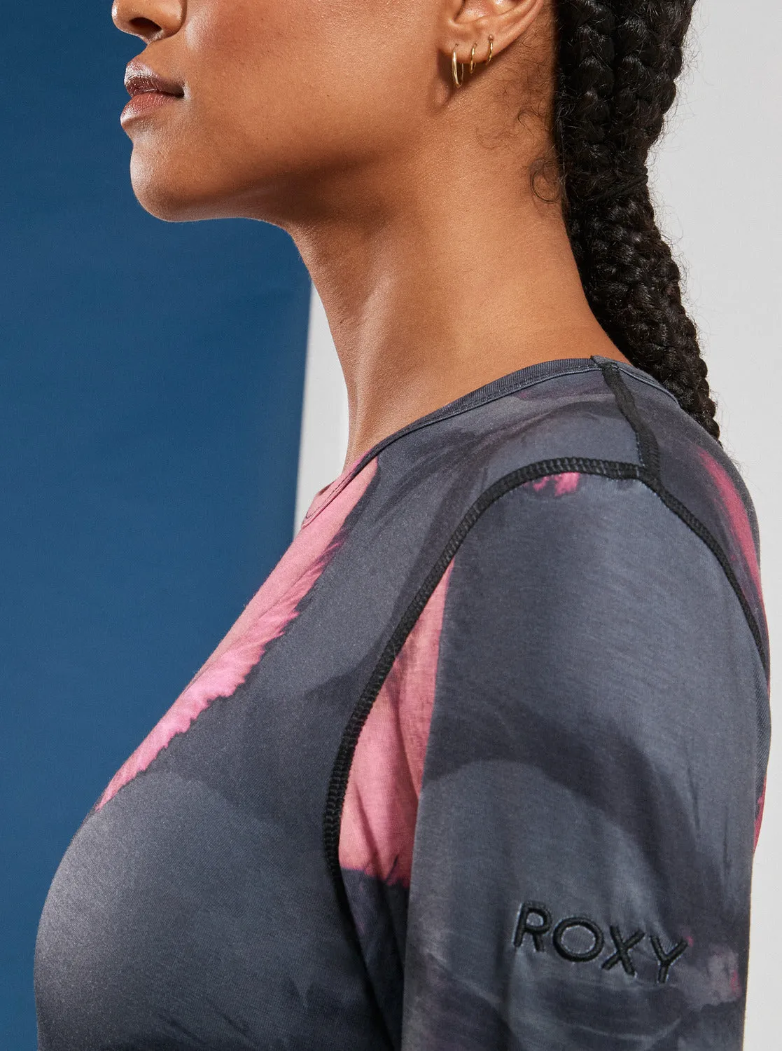 Daybreak Technical Base Layer Top - True Black Pansy Pansy