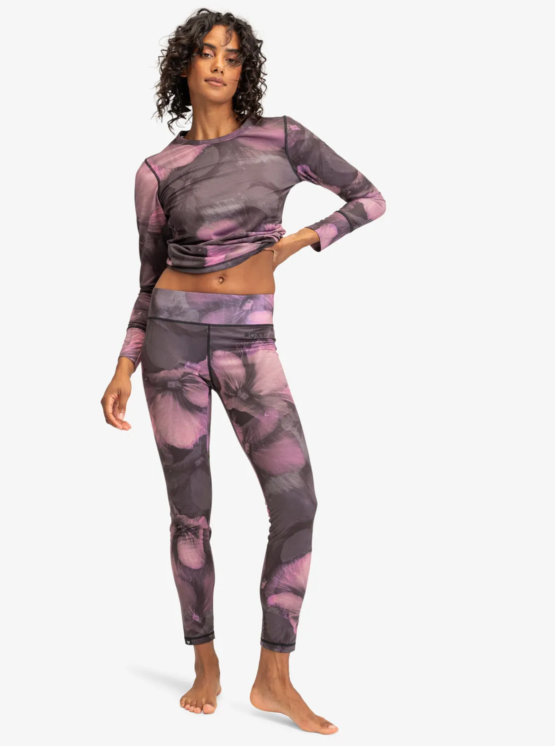Daybreak Technical Base Layer Top - True Black Pansy Pansy