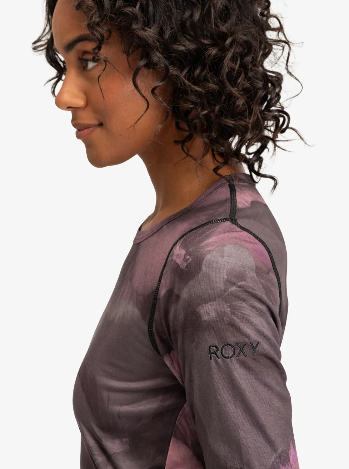 Daybreak Technical Base Layer Top - True Black Pansy Pansy