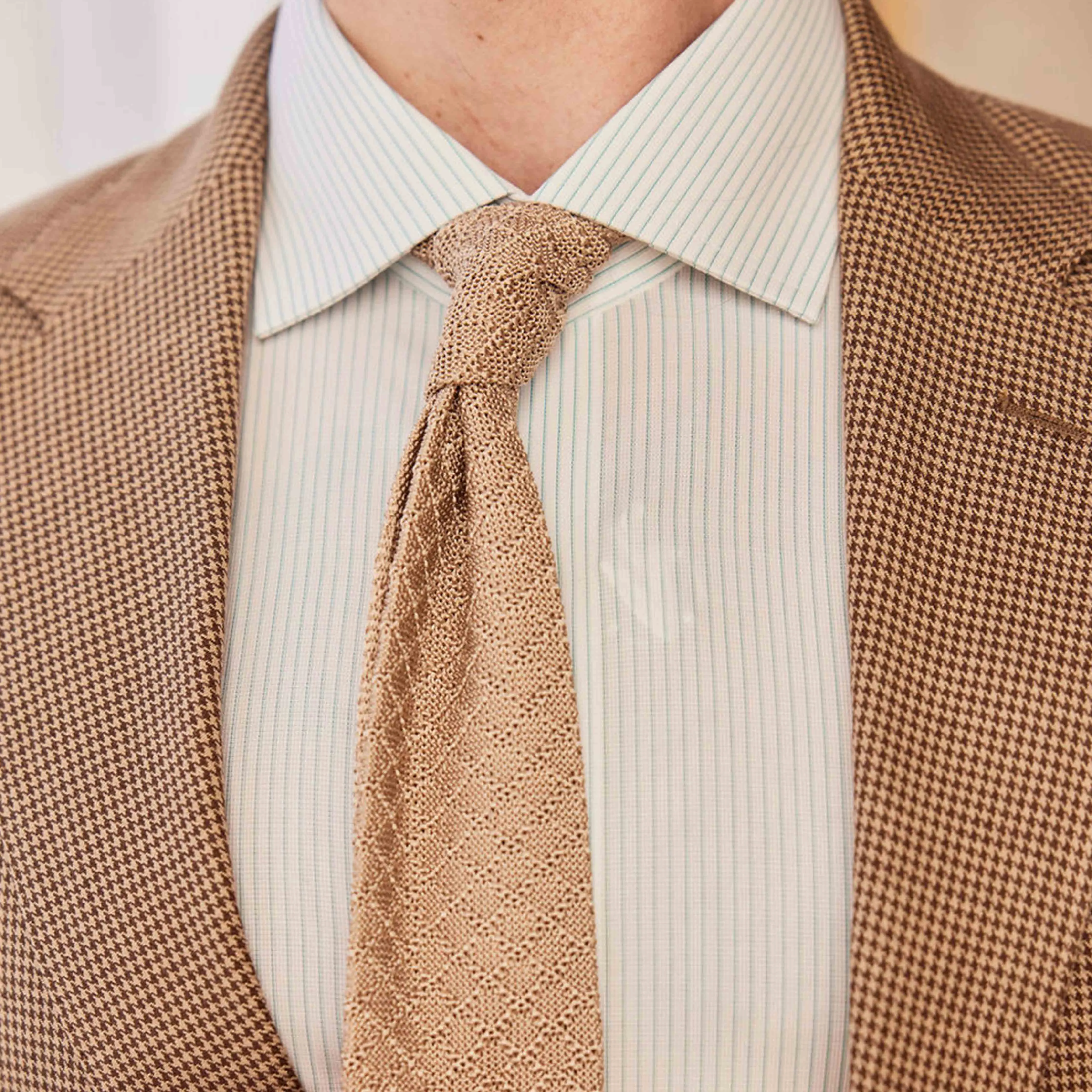 Diamond Knit Champagne Tie