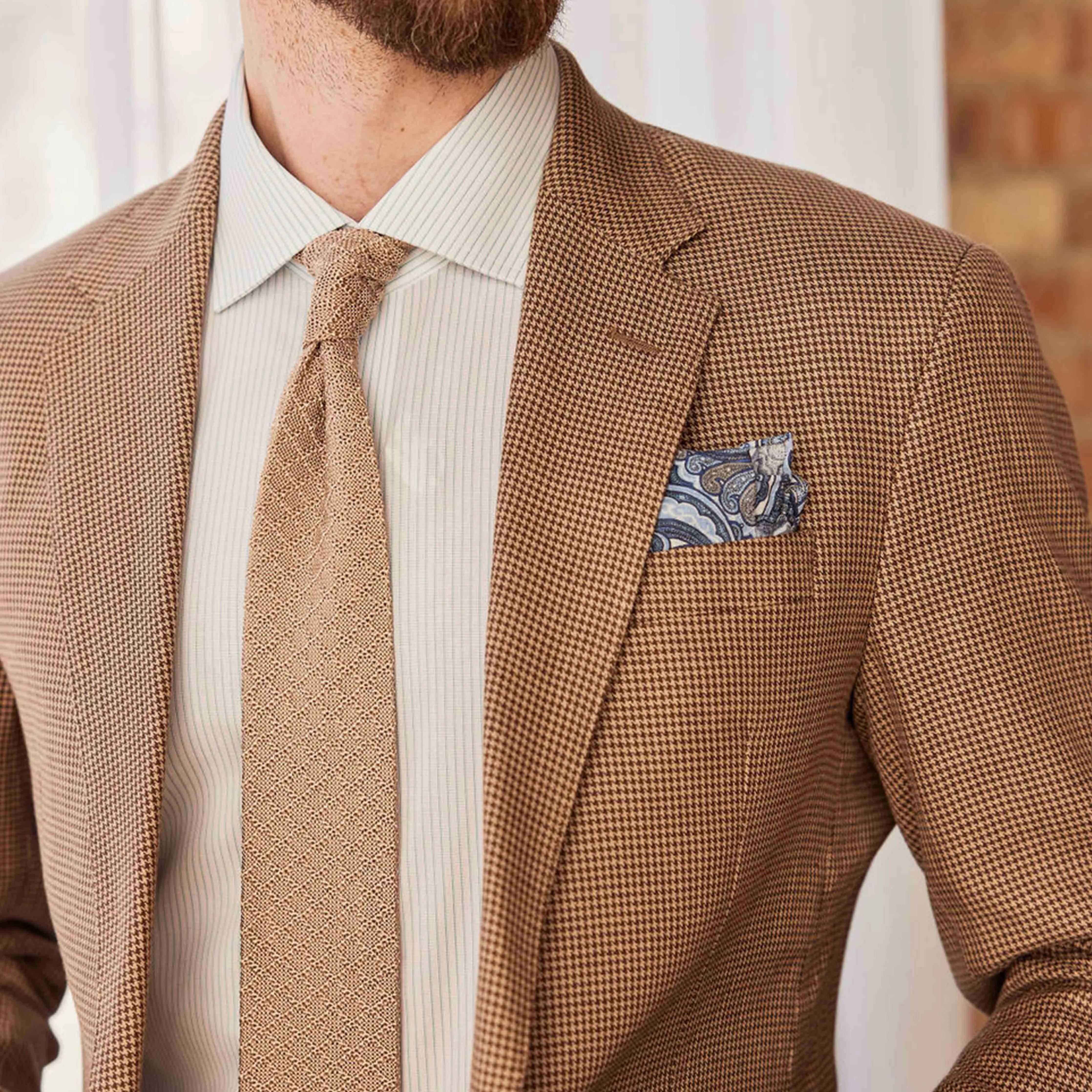 Diamond Knit Champagne Tie