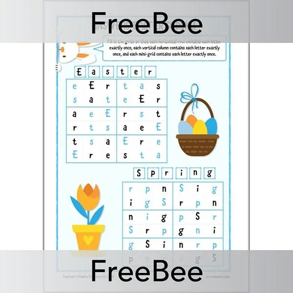 Easter Sudoku Puzzles
