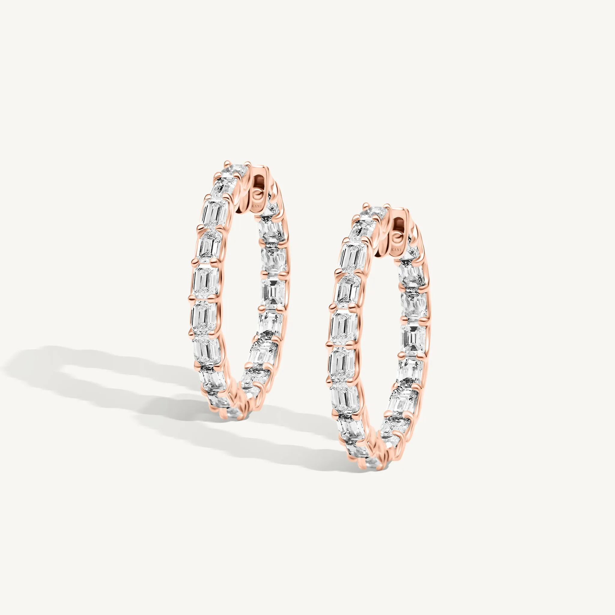 Emerald Cut Hoops