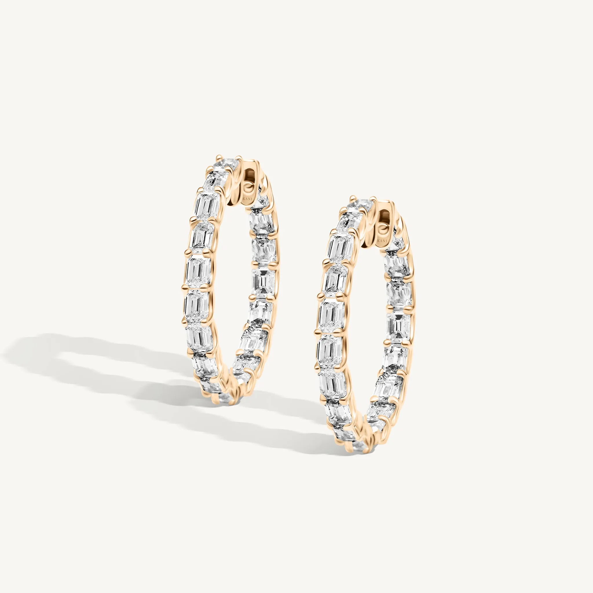 Emerald Cut Hoops