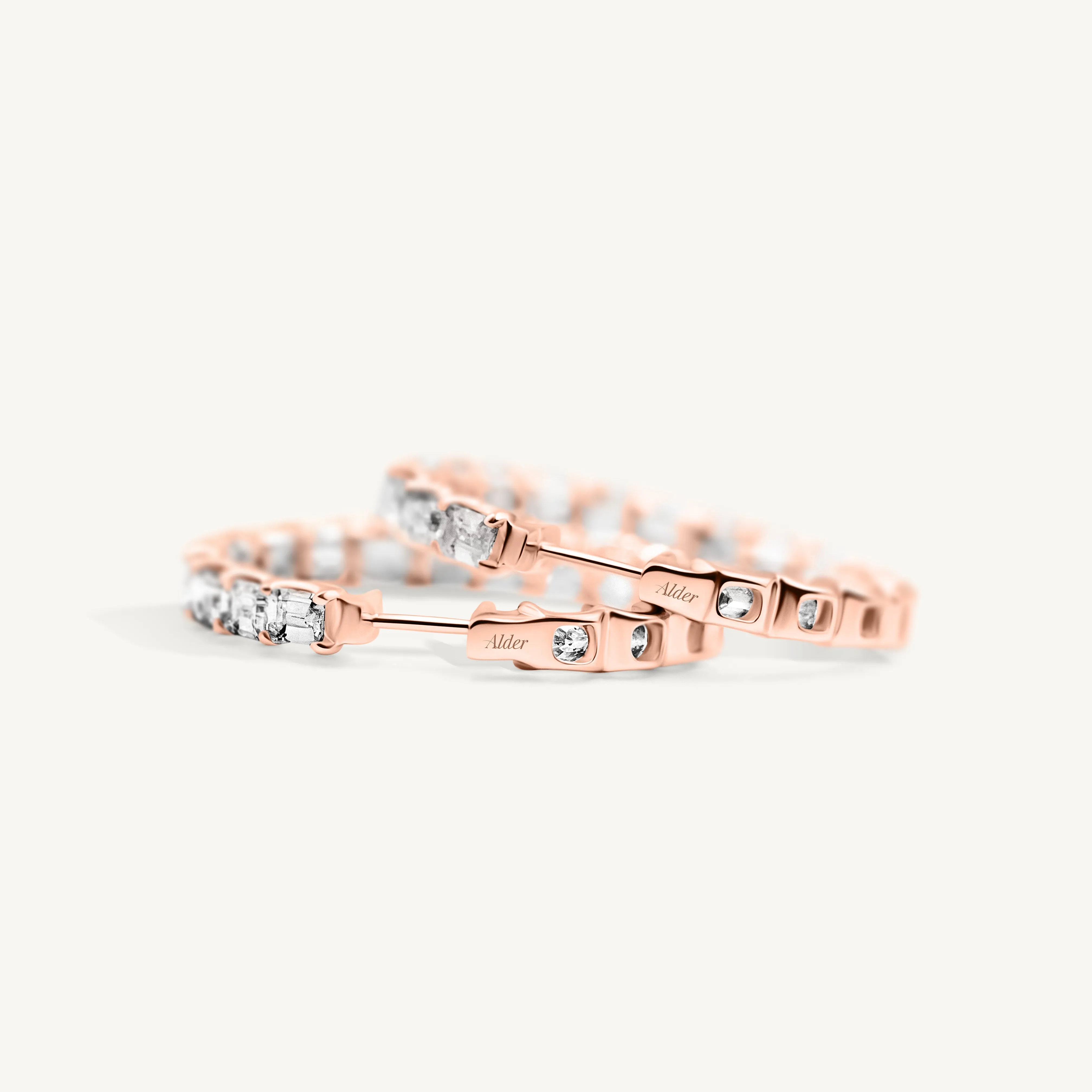 Emerald Cut Hoops