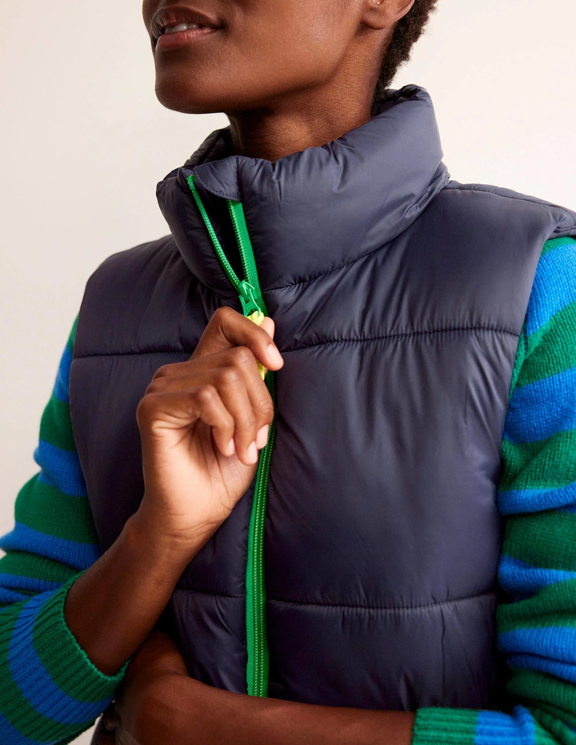 Fife Quilted Gilet-Navy