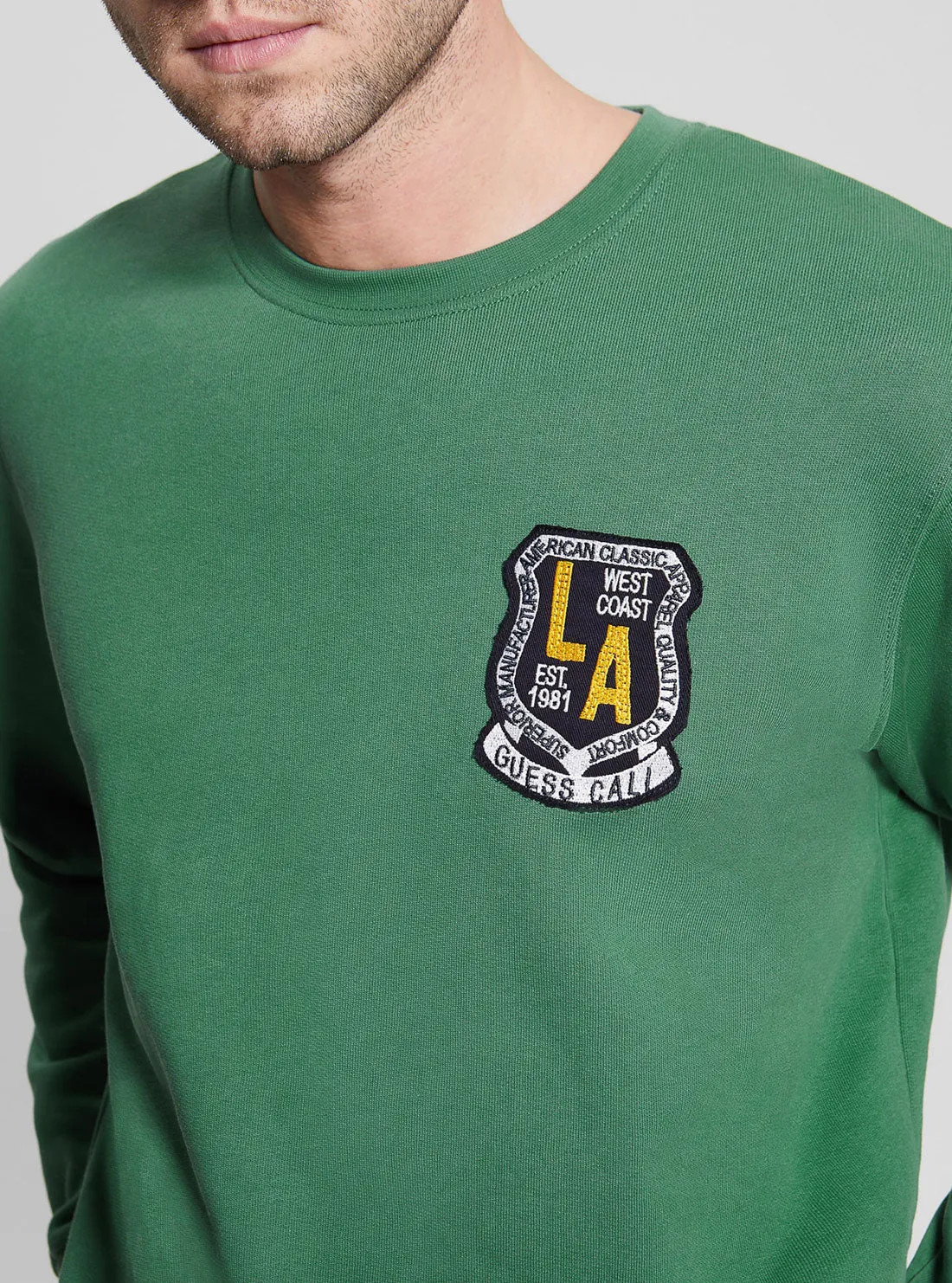 Green Yustin Logo Embroidered Jumper