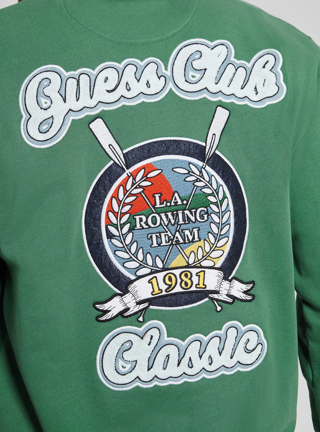 Green Yustin Logo Embroidered Jumper