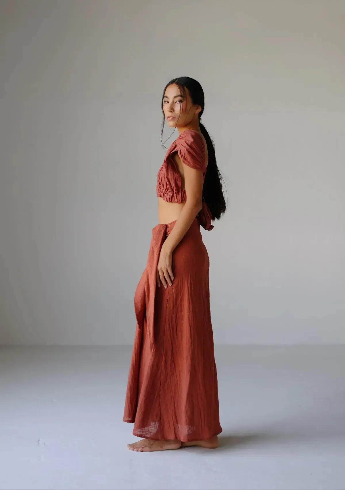 ISLA CROP TOP - BAKED CLAY