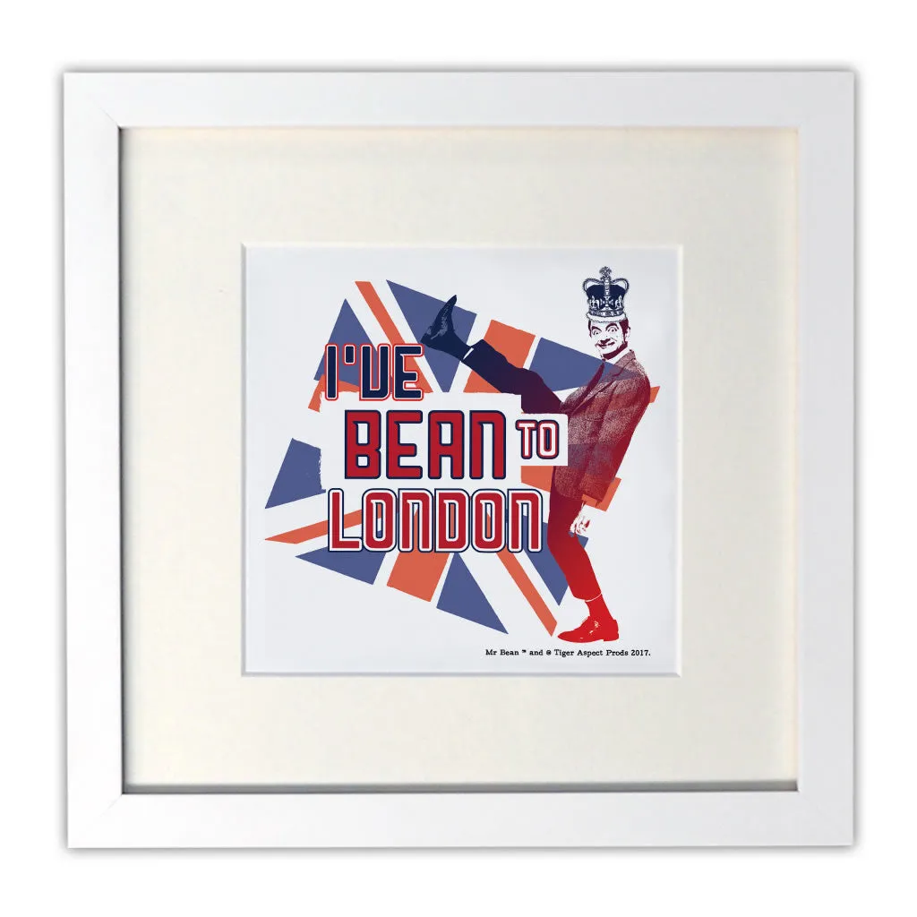 I've Bean to London White Framed Print