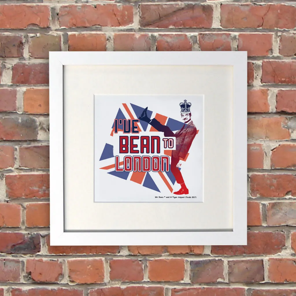 I've Bean to London White Framed Print
