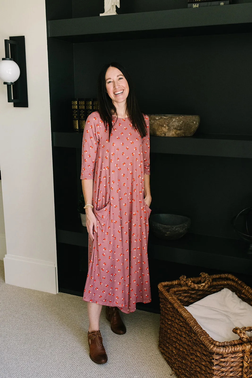 Jessi Dress Mauve Bouquet
