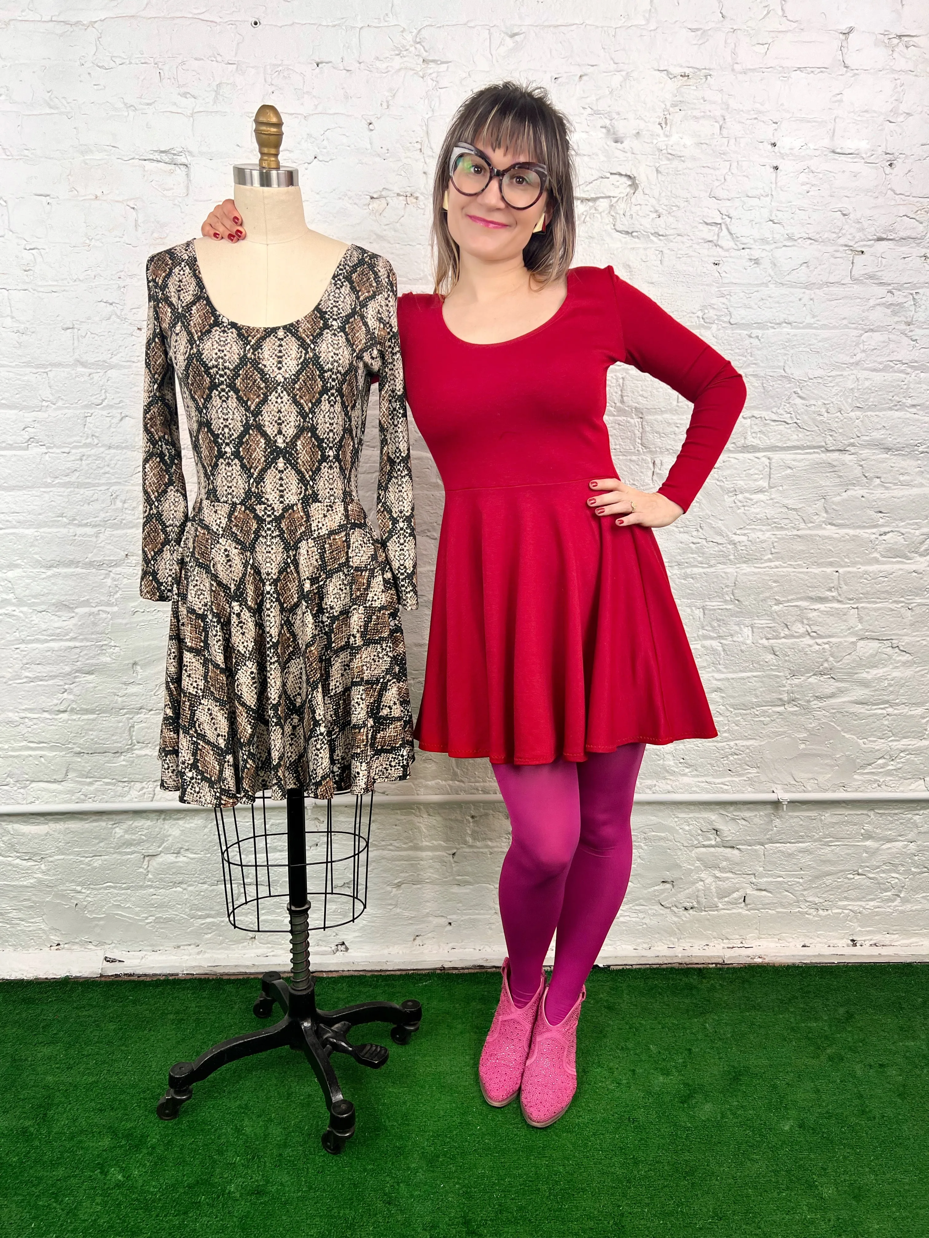 Knit Circle Skirt Dress PDF Pattern