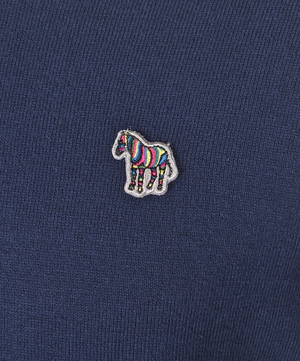 Knitted Zebra Crew Jumper Dark Blue