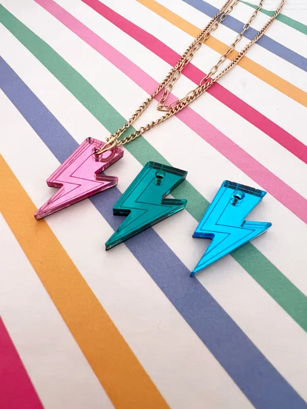 Lightning Bolt Layered Necklace in 3 Colours