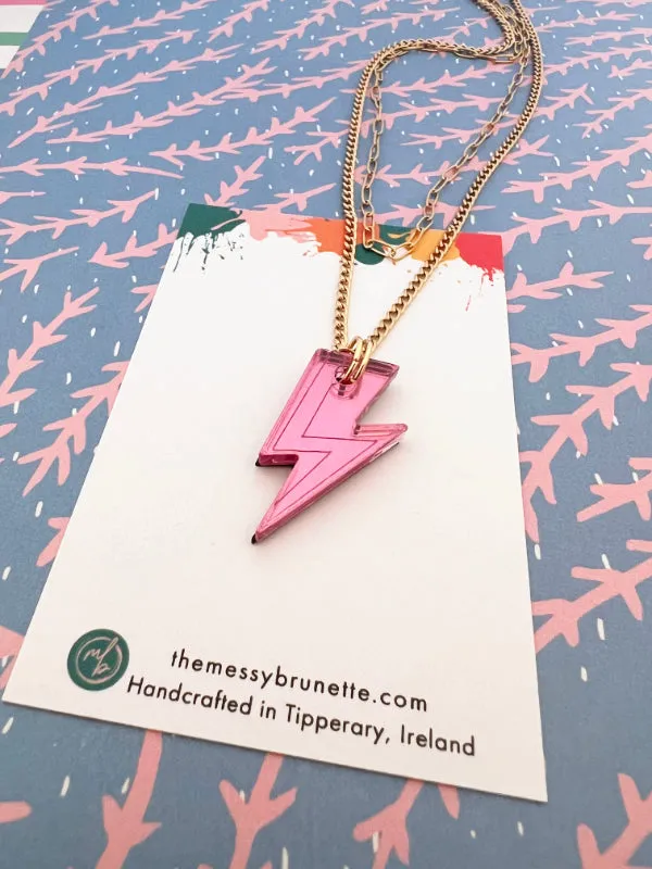 Lightning Bolt Layered Necklace in 3 Colours