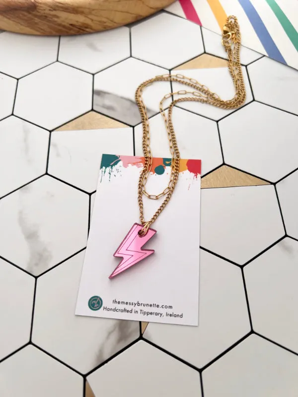 Lightning Bolt Layered Necklace in 3 Colours