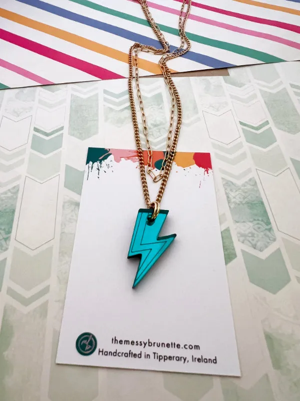 Lightning Bolt Layered Necklace in 3 Colours