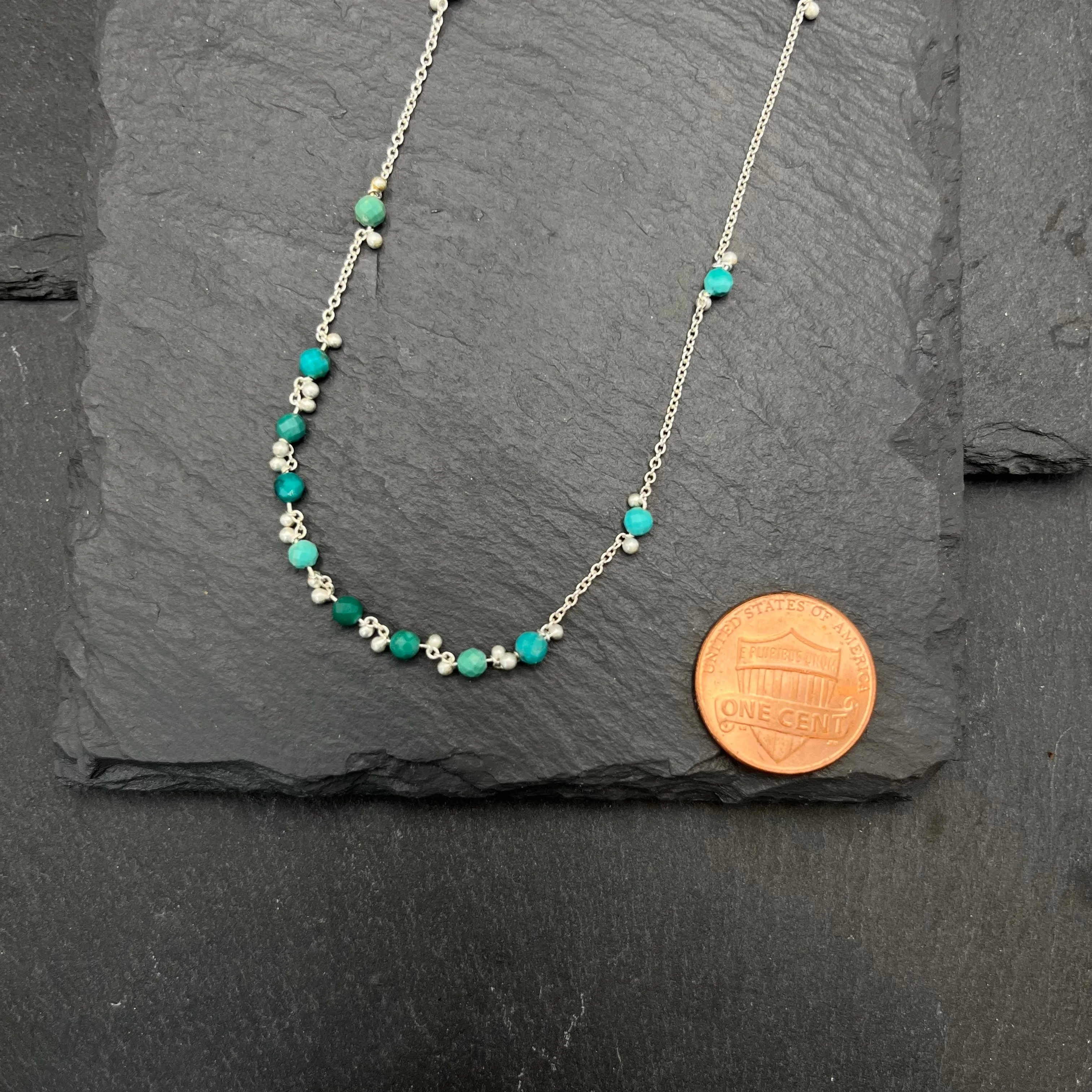 Little Rondelle Necklace - Turquoise