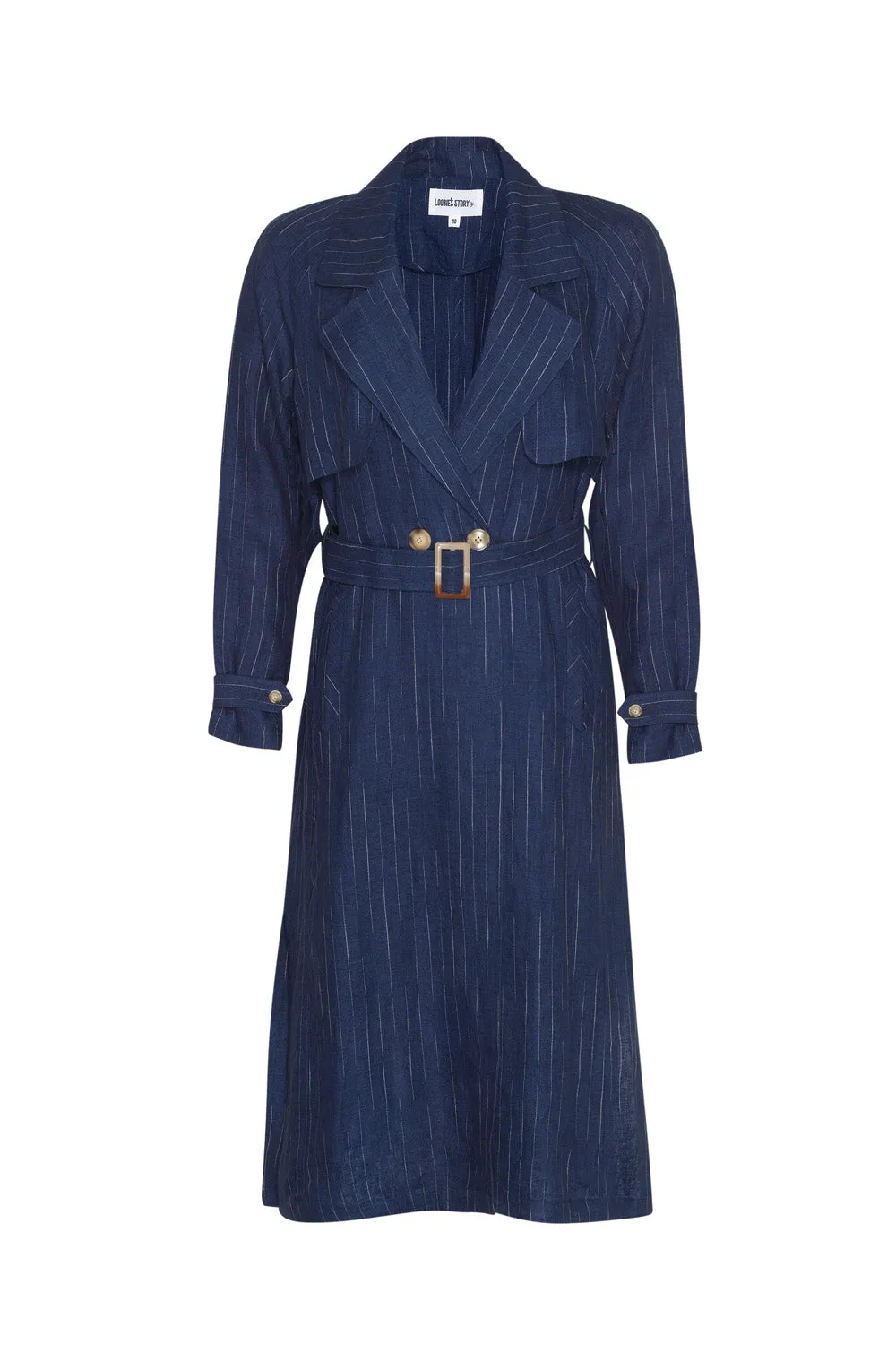 Loobies Story Chianti Trench Coat – Denim Blue