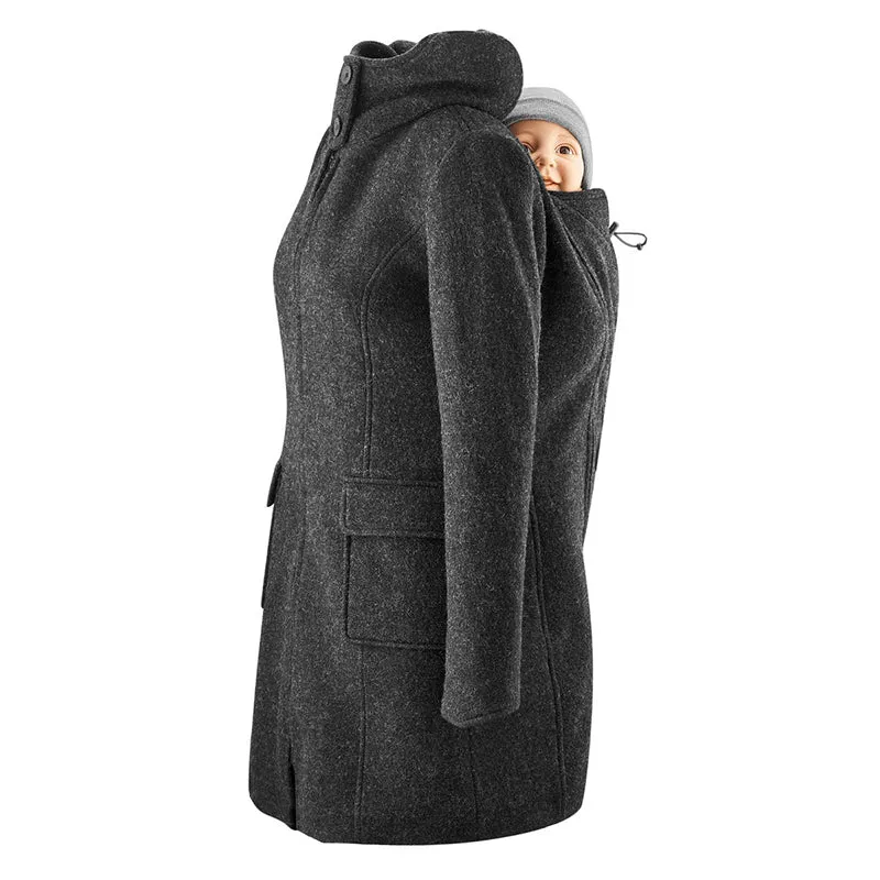 Mamalila  Maternity   Babywearing Wool Coat Vienna Anthracite
