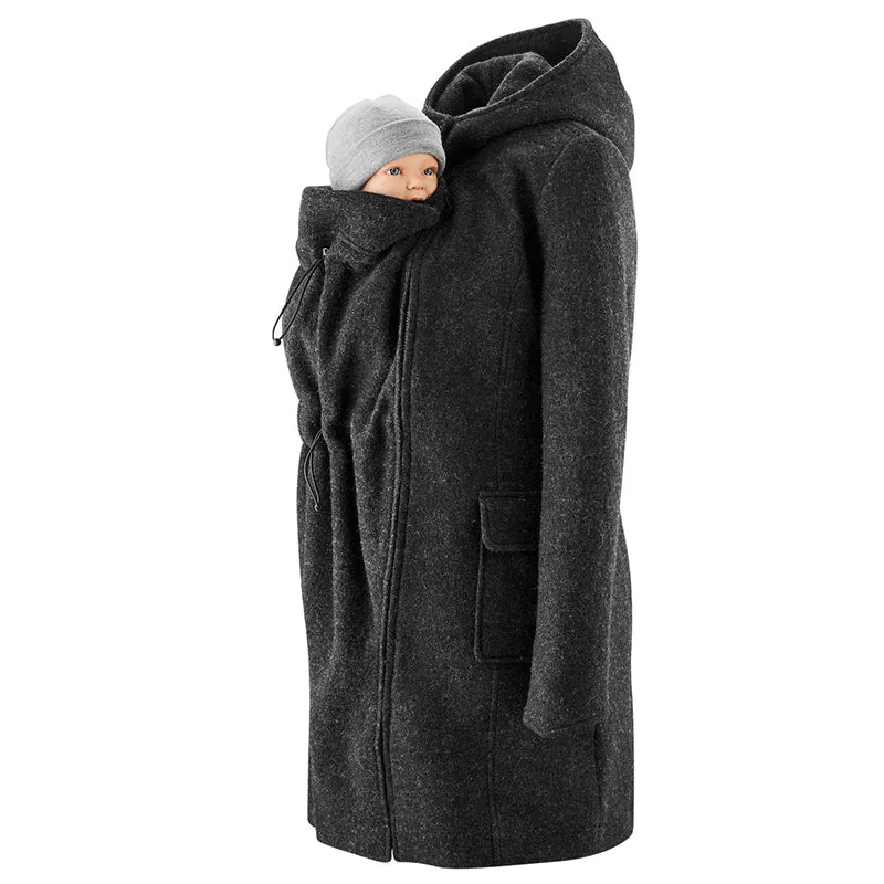 Mamalila  Maternity   Babywearing Wool Coat Vienna Anthracite