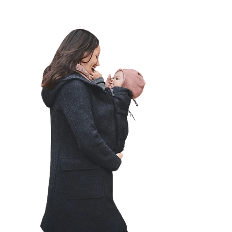 Mamalila  Maternity   Babywearing Wool Coat Vienna Anthracite