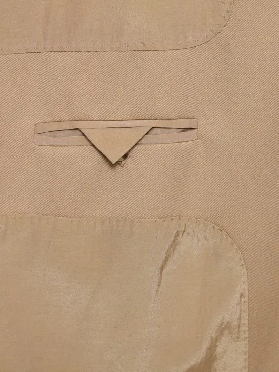 Max Mara   Cicladi wool knit &amp; cotton long coat 
