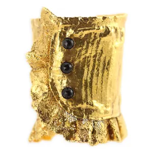 Maxine - Lace Cuff Bracelet with Rose Cut Stone Buttons