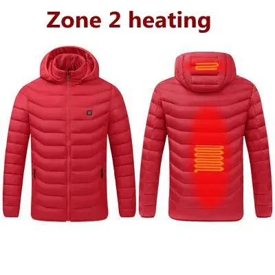 Men Winter Warm USB Heating Jackets Smart