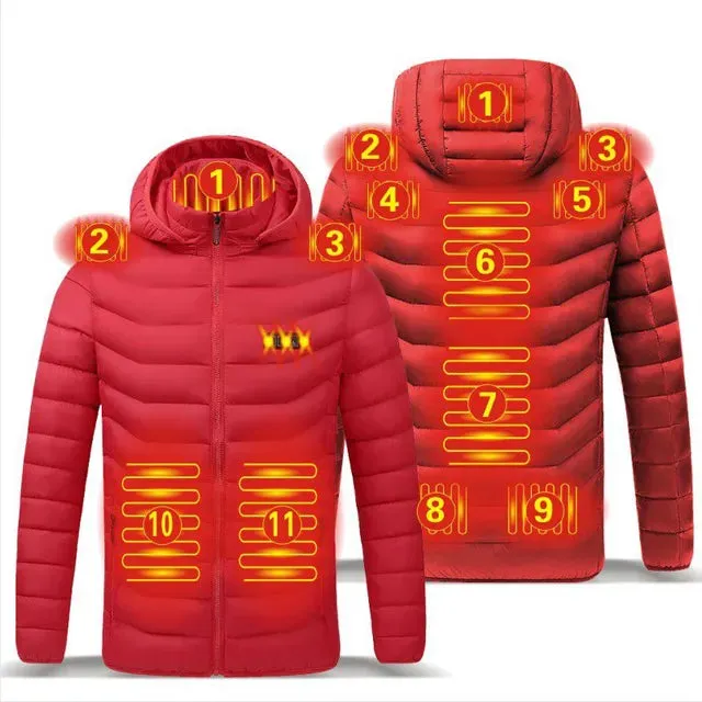 Men Winter Warm USB Heating Jackets Smart