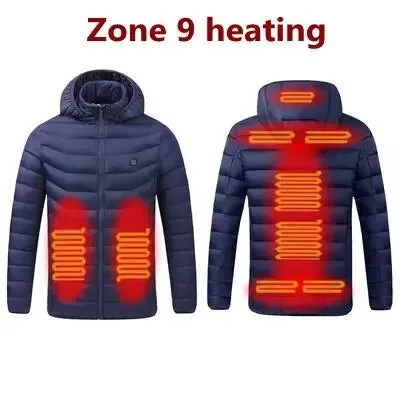 Men Winter Warm USB Heating Jackets Smart