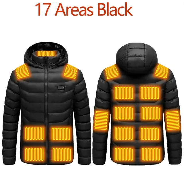 Men Winter Warm USB Heating Jackets Smart