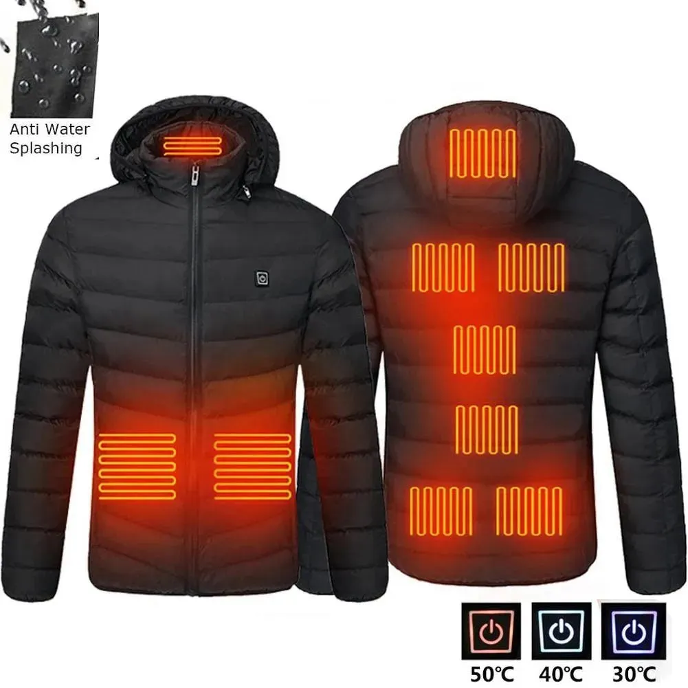 Men Winter Warm USB Heating Jackets Smart