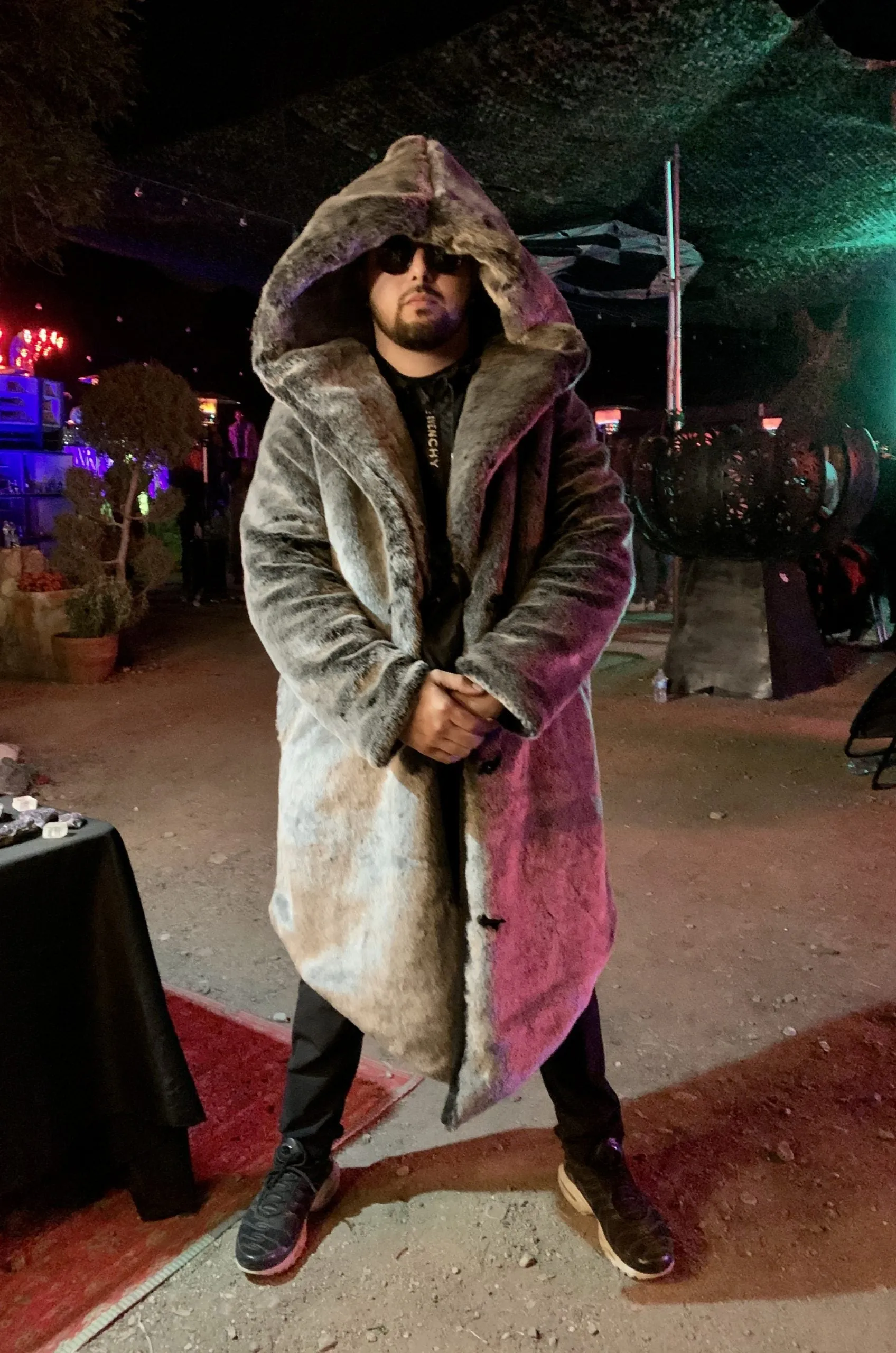 Men's Desert Warrior Coat in "Silver Jaguar" Chinchilla