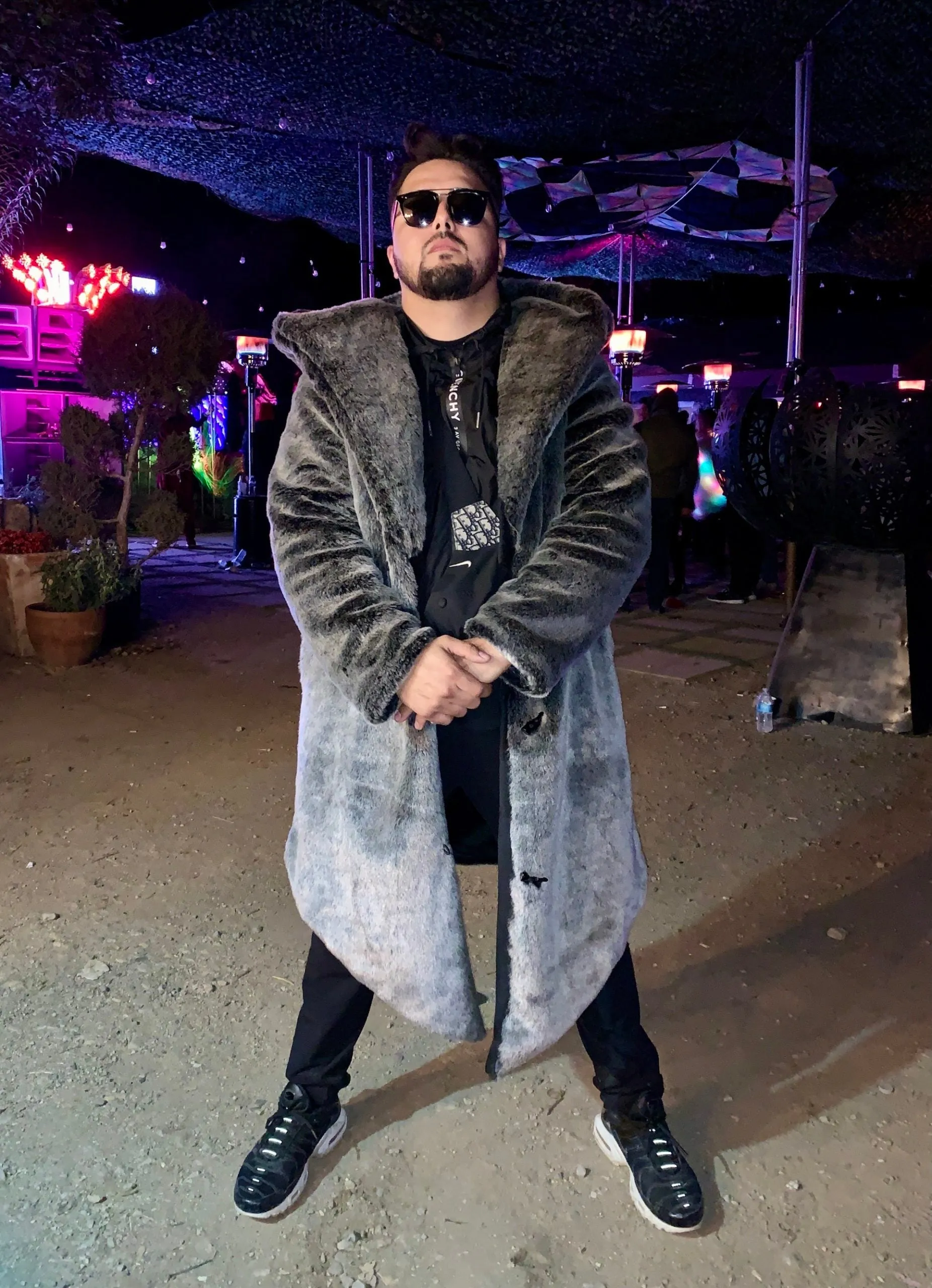 Men's Desert Warrior Coat in "Silver Jaguar" Chinchilla